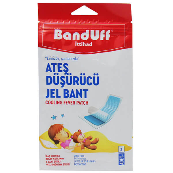 Banduff Cooling Gel Patches for Fever Relief 3 Pack