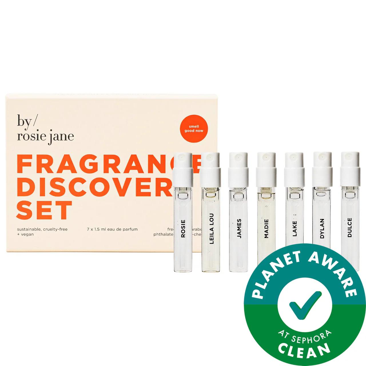 By Rosie Jane Fragrance Discovery Set - 7 Clean Perfumes, Non-Toxic, Handmade in Los Angeles By Rosie Jane Clean Fragrance Discovery Set - 7 Non-Toxic Perfumes clean fragrance, non-toxic perfume, fragrance discovery set, sustainable beauty products, handmade perfumes, By Rosie Jane, fragrance gift set, clean beauty, eco-friendly fragrances, gift for her, perfume sampler, luxury fragrances, safe for sensitive skin