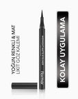 Flormar Liquid Eyeliner - Midnight Matte, Long-Lasting, Precise Application, Black - view 4