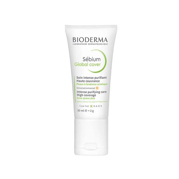 Bioderma Sebium Global Cover - 12hr Acne Coverage & Moisturizing Cream for Oily Skin Bioderma Sebium Global Cover - 12hr Acne Coverage Cream acne-prone skin care, colored moisturizer, long-lasting coverage, non-comedogenic products, salicylic acid skincare, sebum balancing cream, oily skin solutions, acne coverage, matte finish, 12-hour coverage, velvety finish, skincare for oily skin, acne treatment, natural finish, fluid texture, cosmetic moisturizer