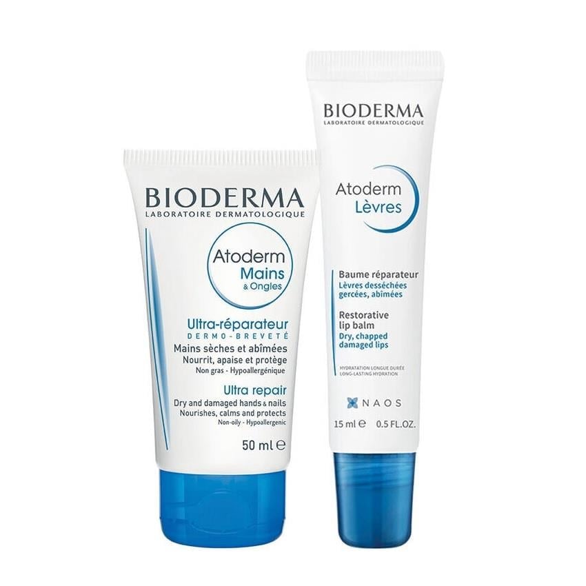 Bioderma Atoderm Hand Cream 50 ml + Atoderm Lip Balm 15 ml