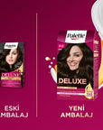 Palette Deluxe Saç Boyası 4-0 Kahve - Long-Lasting Hair Dye for Vibrant Color Palette Deluxe Hair Dye - Vibrant Long-Lasting Color Hair dye, Long-lasting hair color, Hair coloring products, Deluxe hair dye, Palette Deluxe Saç Boyası, Hair care, Cosmetics, Beauty products, Hair color maintenance, Vibrant hair color