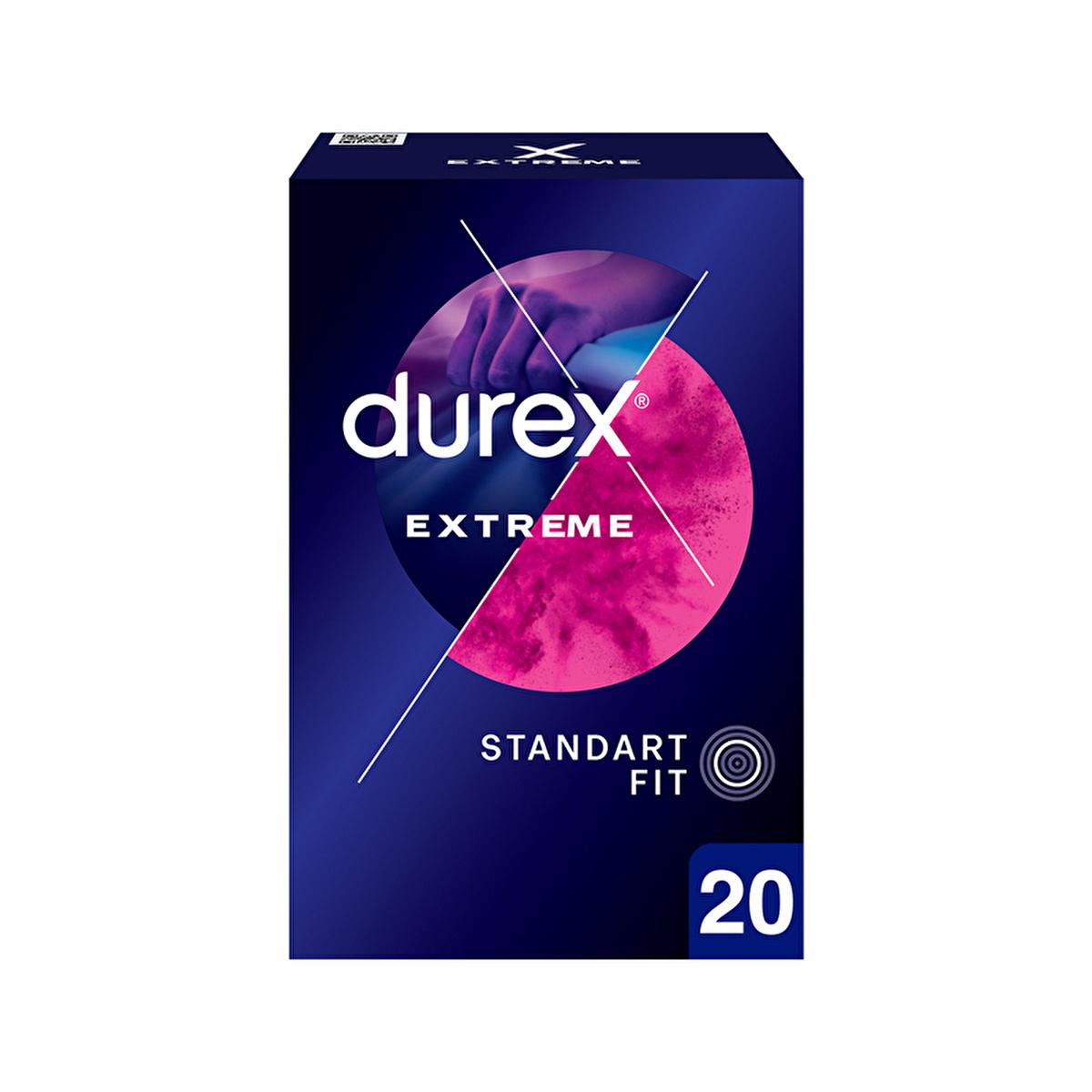 Durex Extreme Condoms - Delaying, Textured for Enhanced Pleasure - Pack of 20 Durex Extreme Condoms - Delaying & Textured for Enhanced Pleasure Durex Extreme Condoms, delaying condoms, textured condoms, extended pleasure condoms, ribbed condoms, condoms with delaying cream, condoms for enhanced pleasure, adult protection, intimate products, couples gifts, adult accessories
