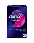Durex Extreme Condoms - Delaying, Textured for Enhanced Pleasure - Pack of 20 Durex Extreme Condoms - Delaying & Textured for Enhanced Pleasure Durex Extreme Condoms, delaying condoms, textured condoms, extended pleasure condoms, ribbed condoms, condoms with delaying cream, condoms for enhanced pleasure, adult protection, intimate products, couples gifts, adult accessories