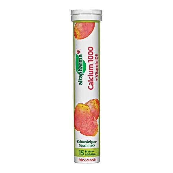 Altapharma Calcium + Vitamin D3 Effervescent Tablets - 15 Count, Gluten-Free, Lactose-Free Dietary Supplement Altapharma Ca + D3 Effervescent Tablets - Bone Health Support Calcium supplement, Vitamin D3 supplement, Effervescent tablets, Dietary supplement, Lactose-free supplement, Gluten-free supplement, Bone health, Dental health, Fig flavor, Easy to consume supplements, Health and wellness, Nutrition supplements