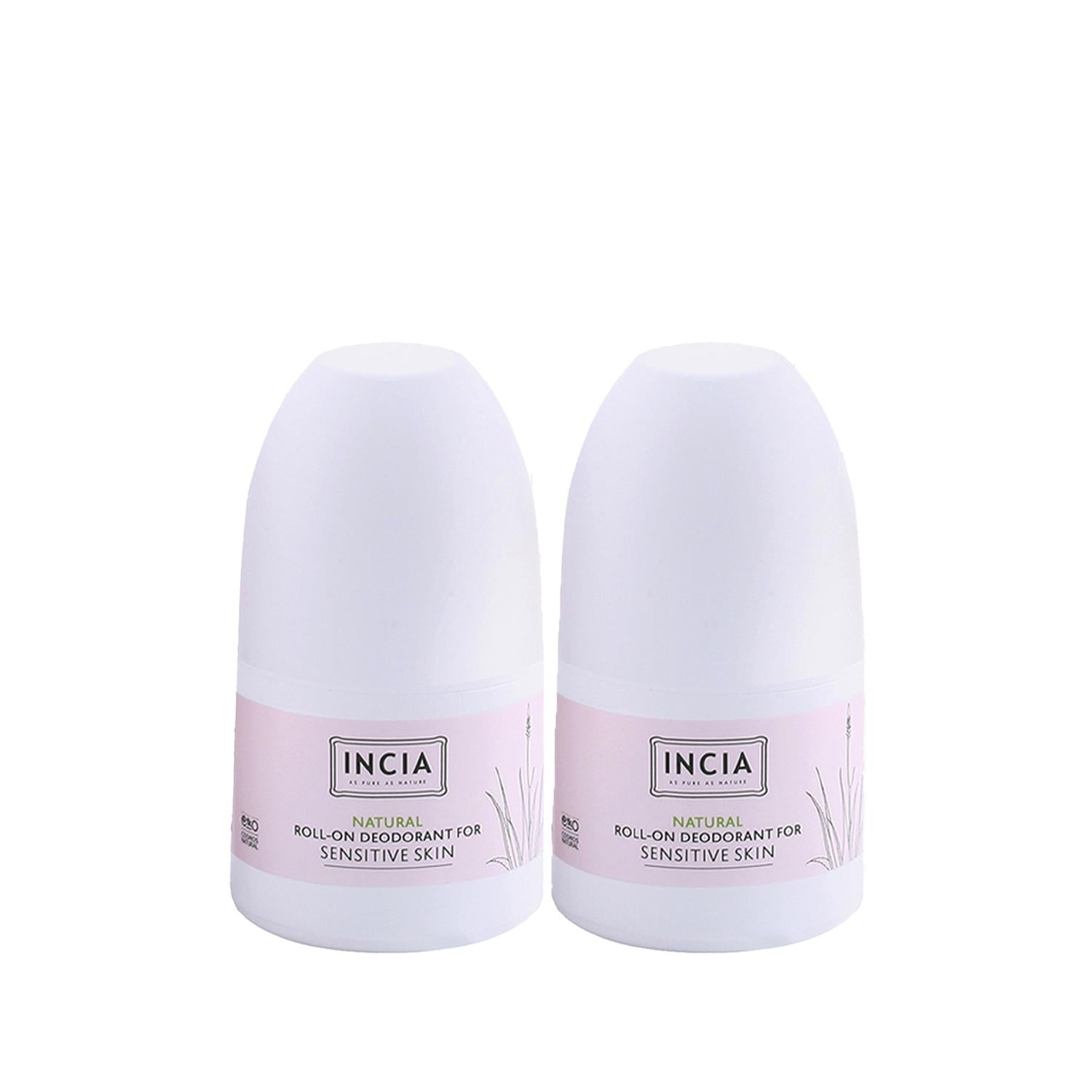 INCIA Natural Roll-On Deodorant for Sensitive Skin - 50ml, 2 Pack - Chemical-Free, Eco-Friendly INCIA Natural Deodorant for Sensitive Skin - 50ml, 2 Pack Natural Deodorant, Sensitive Skin Deodorant, Roll-On Deodorant, Chemical-Free Deodorant, Eco-Friendly Deodorant, Natural Personal Care, Sensitive Skin Care, Eco-Friendly Packaging, Health-Conscious, Personal Hygiene