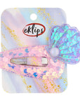 Eklips Pink Oyster Snap Hair Clips for Kids