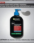 Garnier Charcoal Face Wash - 3-in-1 Blackhead Removal Facial Gel with Salicylic Acid, 8.45 fl oz Garnier Charcoal Face Wash - 3-in-1 Blackhead Removal Garnier Saf Temiz BHA Siyah Nokta Karşıtı Temizleme Jeli, Charcoal Face Wash, Salicylic Acid Cleanser, Blackhead Removal Facial Gel, 3-in-1 Face Cleanser, Facial Cleansing Gel, Garnier Charcoal Face Wash, Blackhead Removal, Oil Control, Charcoal and Salicylic Acid, Cranberry Extract, Skincare, Face Wash, Cleansing Gel, Acne Treatment, Natural Ingredients, Ski