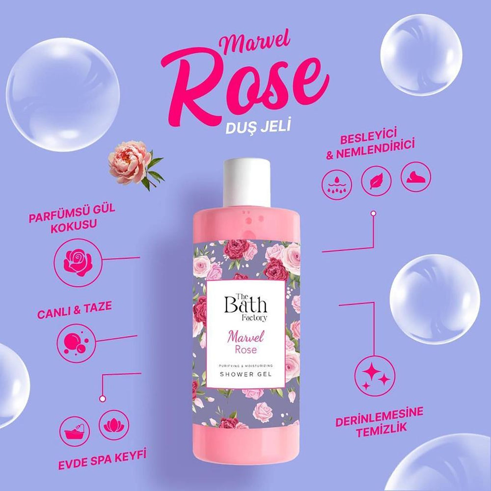 The Bath Factory Marvel Rose Hydrating Shower Gel 400 ml