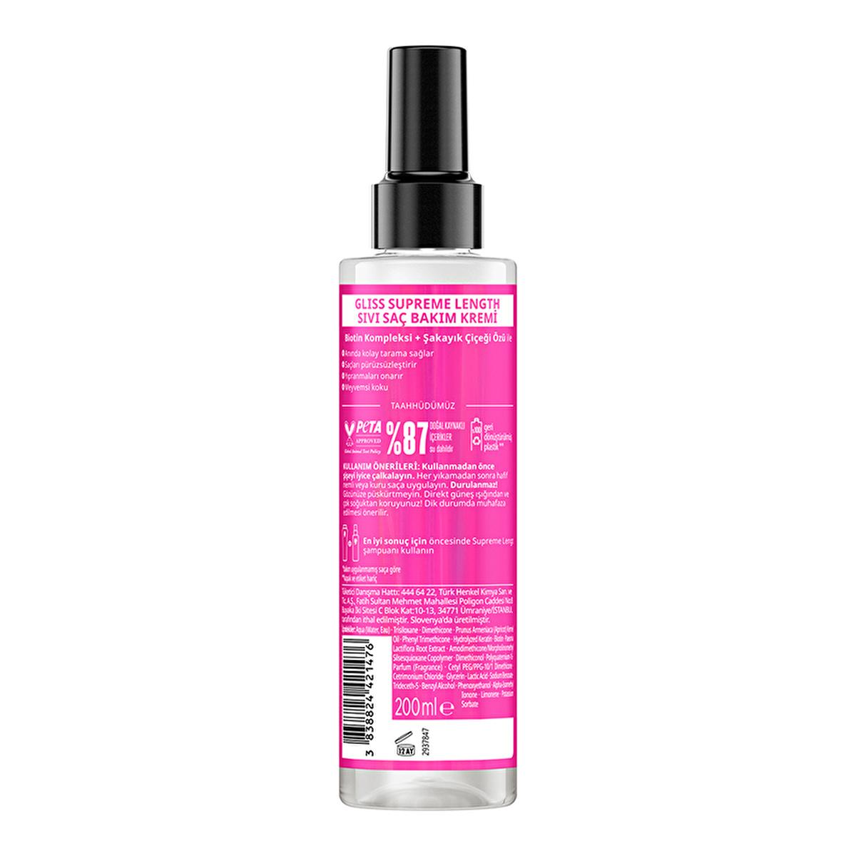 Gliss Supreme Length Liquid Hair Cream 200ml - Nourishing Hair Care for Softer, Shinier Long Hair Gliss Supreme Length Hair Cream 200ml - Soft & Shiny Hair Hair care product, Liquid hair cream, Long hair nourishment, Hair softening cream, 200 ml hair care, Hair nourishment, Hair care routine, Long hair care, Soft hair, Smooth hair, Shiny hair, Hair health, Hair beauty