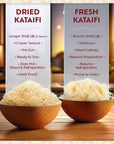 OZKA Dried & Chopped Kataifi Shredded Fillo Dough,Ingredient for The Viral Dubai Pistachio Chocolate Bar, Kunafa, Knafeh, Katifi, 200g(7oz),