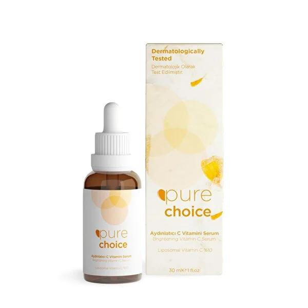 Pure Choice Vitamin C Serum - Brightening, Anti-Aging, & Hydrating - Reduce Blemishes, Boost Radiance with Hyaluronic Acid & Green Tea Pure Choice Vitamin C Serum: Brighten & Hydrate Skin Vitamin C serum, skin brightening serum, hyaluronic acid serum, anti-aging serum, skin radiance booster, blemish reduction serum, uneven skin tone treatment, antioxidant skin serum, natural skin brightening, lightweight hydrating serum, Vitamin C, Hyaluronic Acid, Niacinamide, Green Tea, Licorice Root, dark spot reduction,