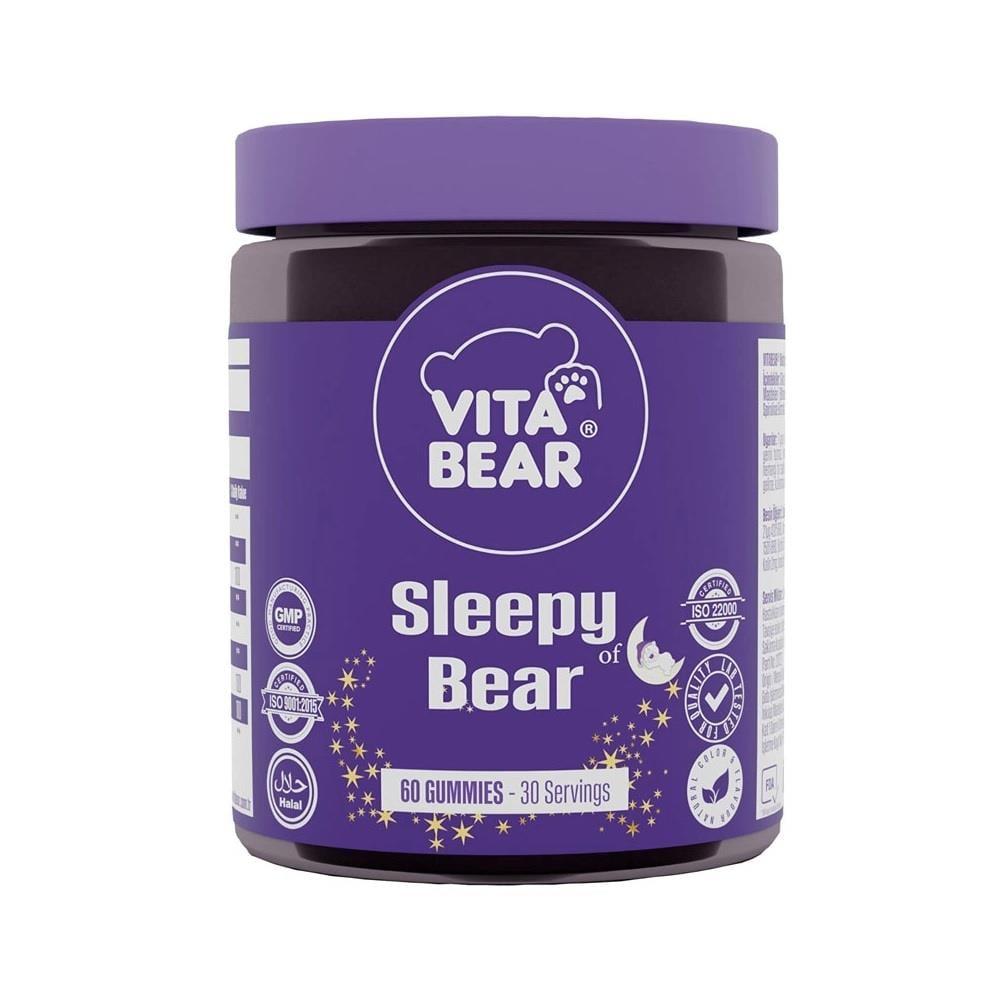vita bear sleepy bear melatonin gummies, packaging of vita bear sleepy bear gummies, close up of vita bear sleepy bear gummies Vita Bear Sleepy Bear 60 Gummies - Melatonin Supplement Vita Bear Sleepy Bear Gummies - Melatonin Supplement vita-bear, sleepy-bear-gummies, melatonin, sleep-aid, gummies, dietary-supplement, relaxation, sleep-support, natural-sleep, ai-generated