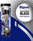 Signal Manual Toothbrush Performance Black - Soft Bristle, Ergonomic Design for Gentle Gum Care Signal Performance Black Soft Bristle Toothbrush manual toothbrush, soft bristle toothbrush, ergonomic toothbrush, gentle gum care toothbrush, toothbrush with tongue cleaner, oral hygiene, sensitive teeth, gum care, fresh breath, Signal