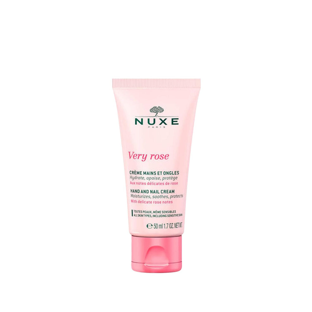 Nuxe Very Rose Hand And Nail Cream 50ml - Moisturizing & Nourishing Cream for Dry Hands & Nails