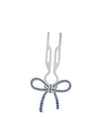 Fiona Franchimon No1 Hairpin Ribbon Sapphire Blue Swarovski