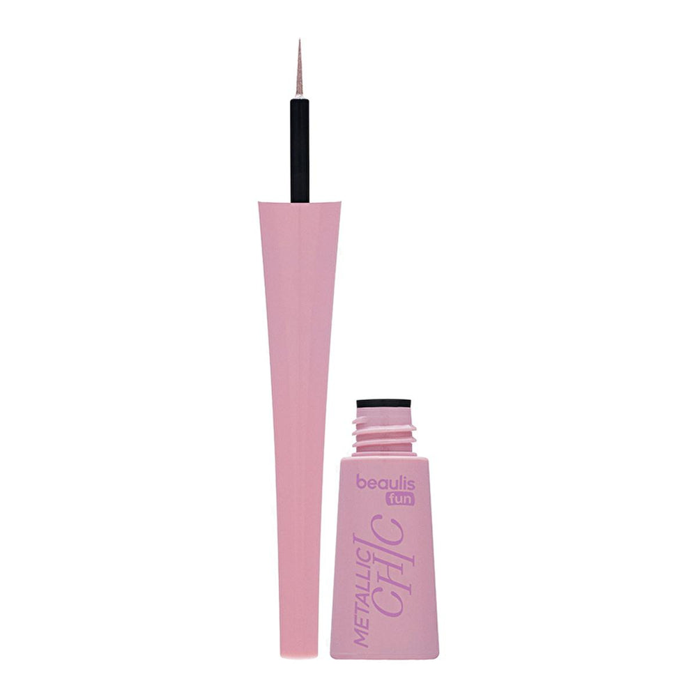 Beaulis Metallic Eyeliner - Beaulis Fun Metalik Dipliner 605 Pink Sparkle, Liquid Eyeliner for Glamorous Eye Makeup - view 2