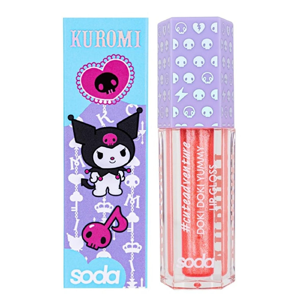 Hello Kitty Lip Gloss by Soda - Non-Sticky, Compact, and Shiny Finish for Matte Lipsticks - Lip Gloss