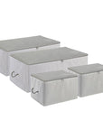 Ocean Home 4-Piece Gray Collapsible Storage Basket Set for Home Organization Ocean Home 4-Piece Gray Storage Basket Set storage baskets, gray storage set, collapsible storage, home organization, textile storage solutions, closet organization, underbed storage, linen storage, household textiles, breathable storage, space-saving storage