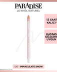 Loreal Paris Paradise Le Kohl Eyeliner - Immaculate Snow, Long-Lasting, Sensitive Eyes Makeup Loreal Paris Eyeliner - Long Lasting & Gentle Loreal Paris, Paradise Le Kohl Eyeliner, Immaculate Snow, Long-lasting eyeliner, Sensitive eyes makeup, Eye makeup, Cosmetics, Makeup, Eyeliner, Smudge-proof, Gentle makeup