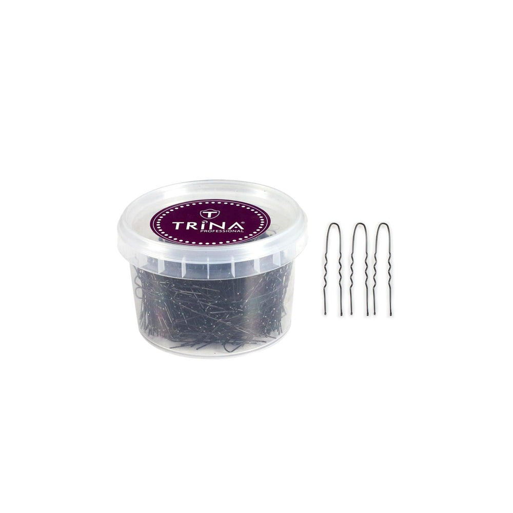 Trina Thin Black Hairpins - 200g Bulk Pack for Fine Hair Styling | Black Bobby Pins for All-Day Hold Trina Thin Black Hairpins - 200g Bulk | Fine Hair Styling black hairpins, thin hairpins, hair accessories, hair styling pins, bulk hairpins, 200g hairpins, black bobby pins, fine hair hairpins, hair pins, bobby pins, hair styling, hair care, hair, beauty, women's accessories, girls' accessories, hair accessories for women, hair accessories for girls, updo pins, styling pins, black, thin, fine hair, hair styl