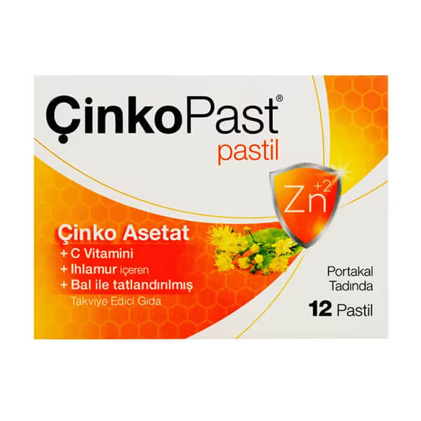 Cinkopast Vitamin C & Linden Honey Pastilles 12 Count