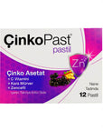 Cinkopast Elderberry & Ginger Lozenges with Zinc 12 Count