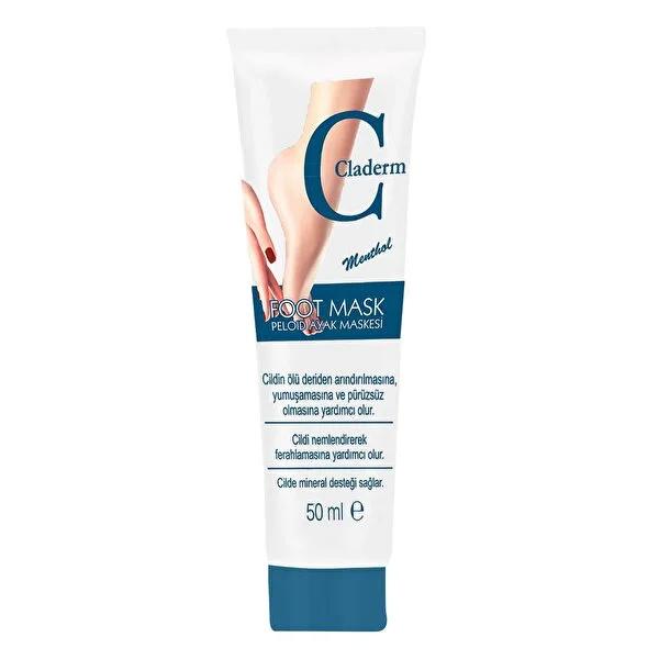 Claderm Foot Mask with Menthol Extract - 50ml, Exfoliates & Softens Dry Heel Skin Claderm Foot Mask - Exfoliate & Soften Dry Skin foot mask, clay mask, menthol foot care, heel care, exfoliating foot treatment, foot care products, dry skin treatment, skin care, pampering, self-care, spa at home, foot spa, skincare routine