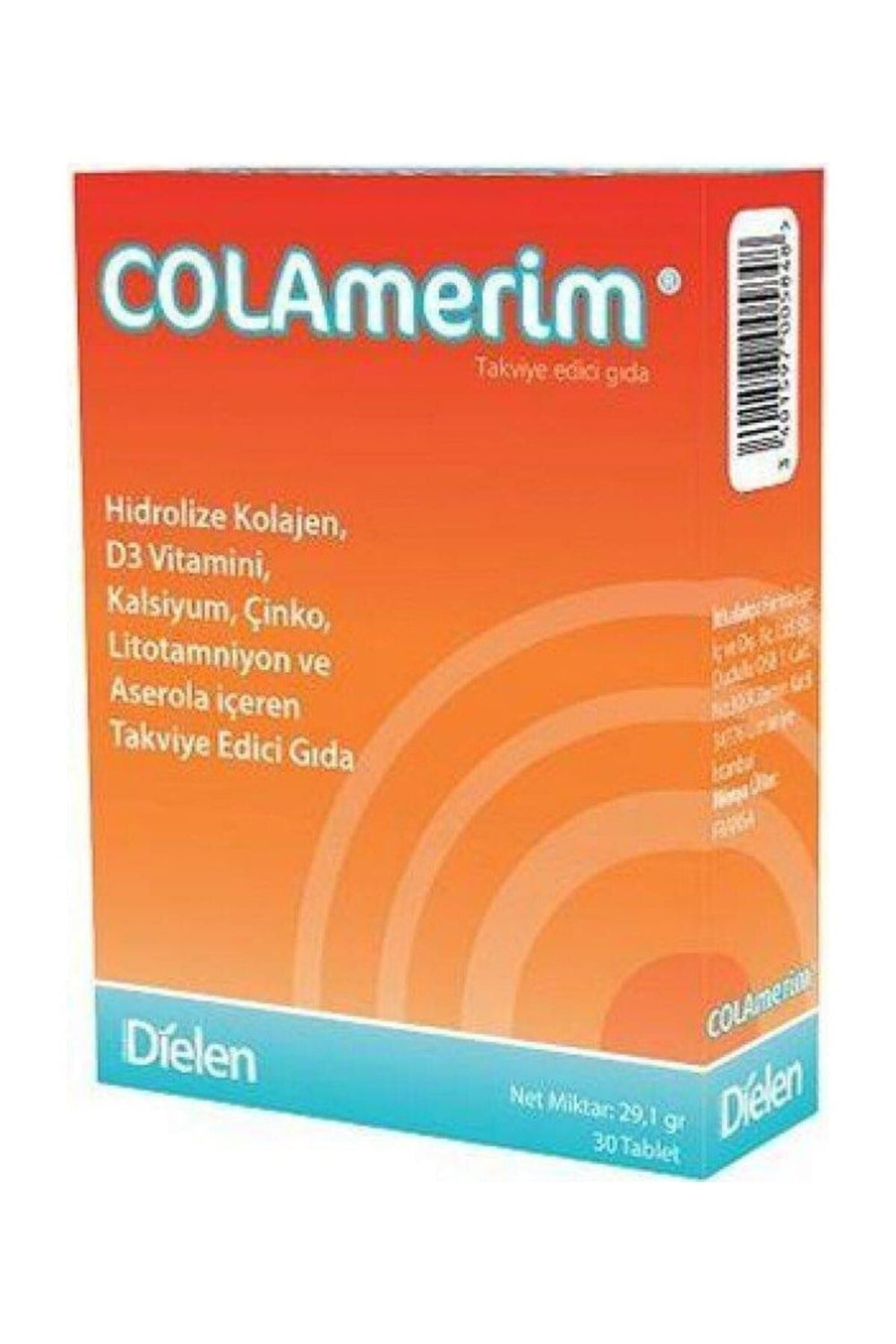 Dielen Colamerim Collagen with Zinc & Vitamin D3 30 Tablets