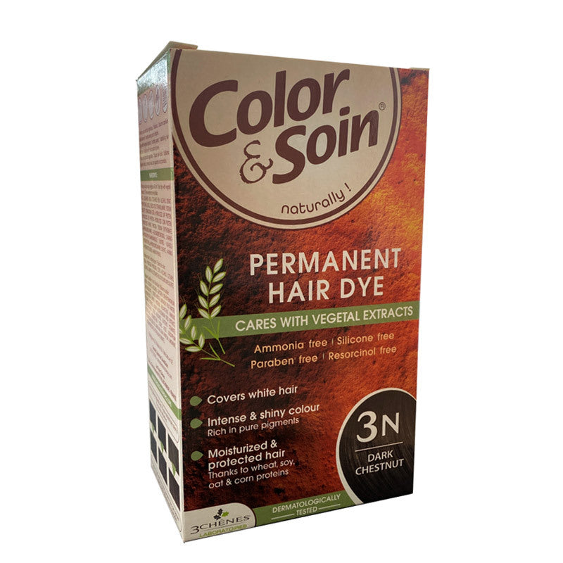 Color & Soin Permanent Hair Dye 3N Dark Chestnut 135ml