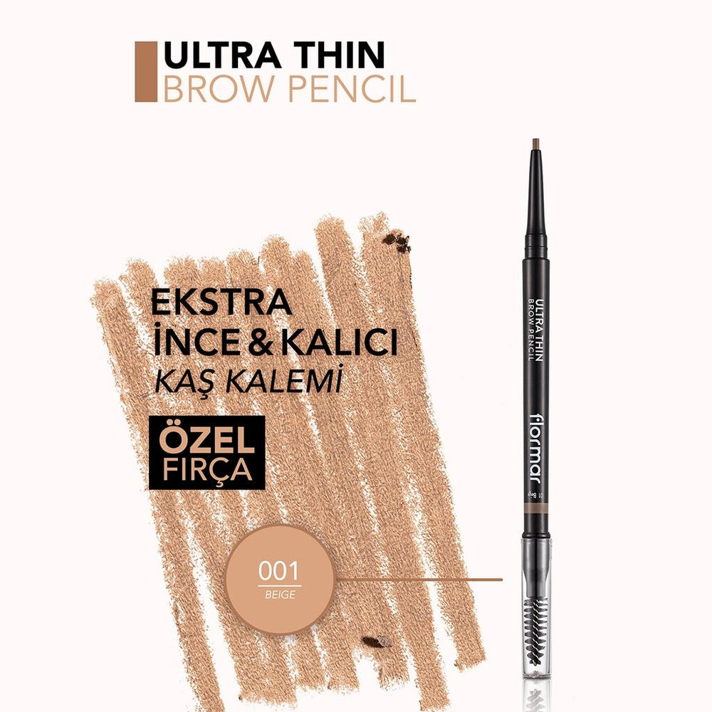 Flormar Ultra Thin Brow Pencil 001 Beige 0.09g