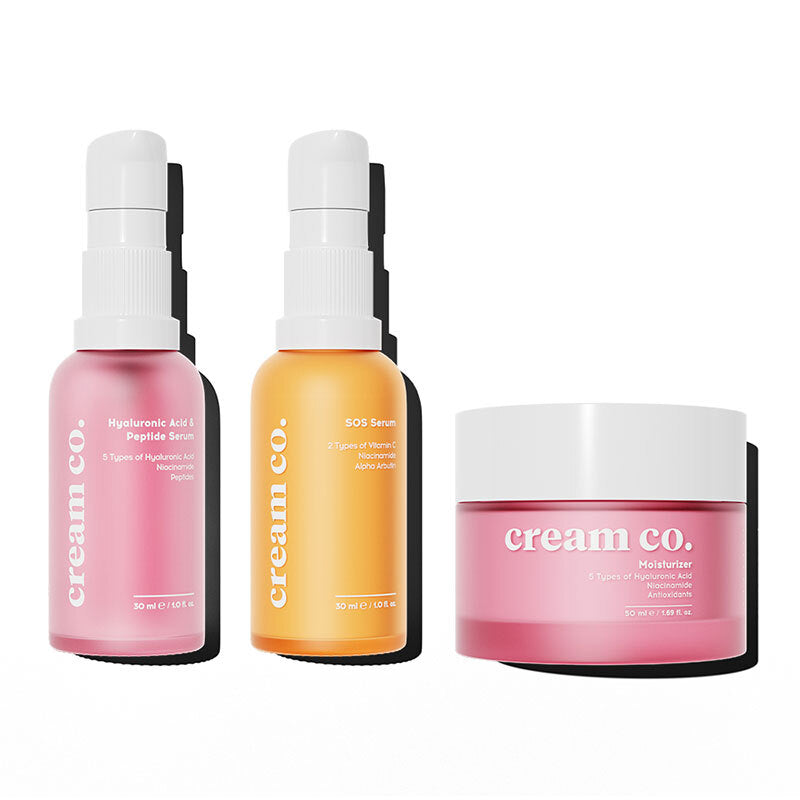 Cream Co. Brightening Skincare Set for Radiant Skin (3-Piece)