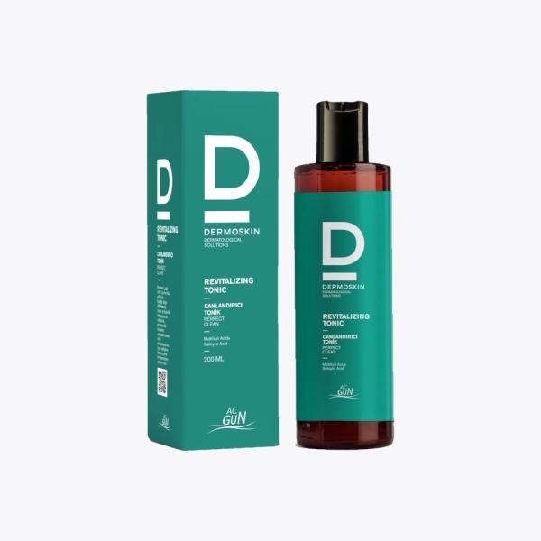 Dermoskin Acnegun Revitalizing Tonic 200ml - Salicylic Acid Toner for Acne-Prone Oily Skin Dermoskin Acnegun Toner for Oily Skin acne treatment, revitalizing toner, skincare for oily skin, salicylic acid toner, natural skincare products, acne-prone skin solution, oily skin care, skin tightening, pore minimizing, gentle exfoliation, antioxidant skincare, daily skincare routine, morning skincare, evening skincare