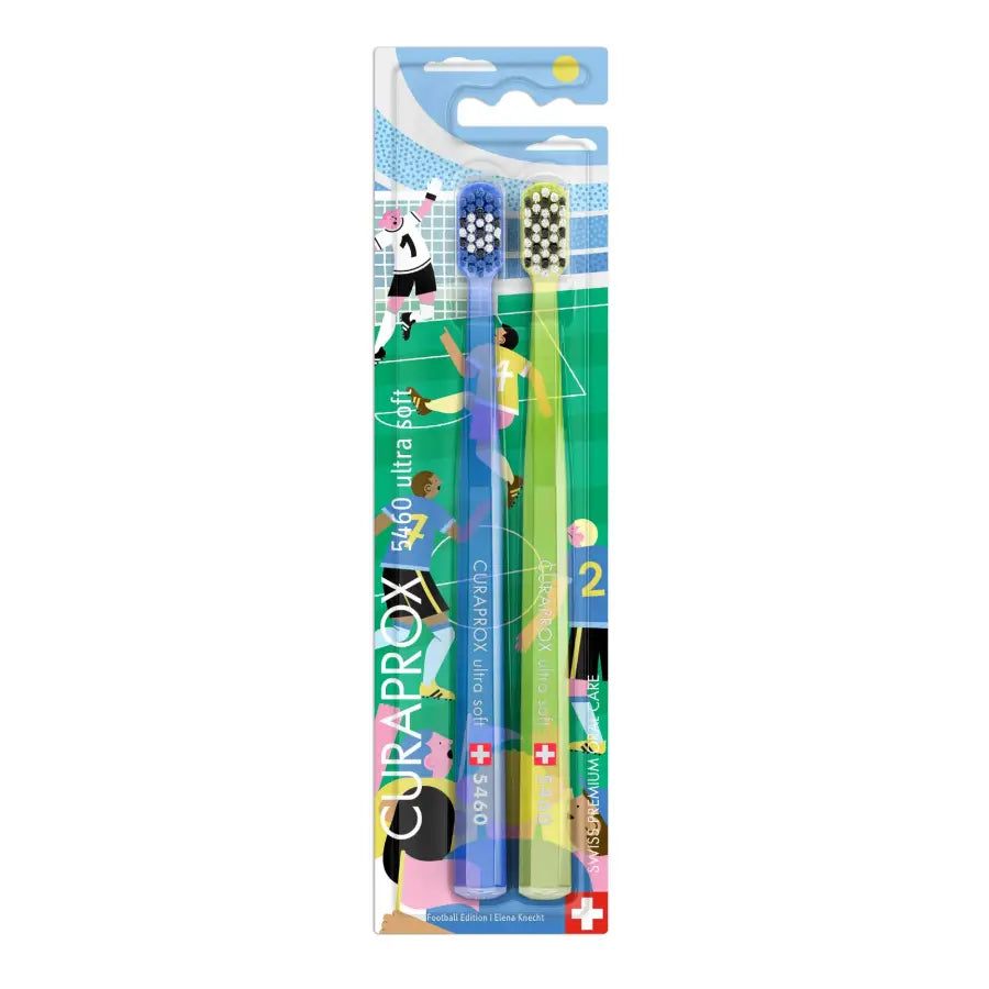 Curaprox CS 5460 Football Edition Ultra Soft Toothbrush 2-Pack