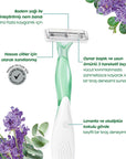 Bic Women's Razors - Soleil Escape 3-Blade Disposable Razors for Women with Lavender & Eucalyptus Scent Bic Women's Razors - 3-Blade Disposable with Lavender & Eucalyptus Women's Razors, Spa-inspired Shaving, Sensitive Skin Shaving, Disposable Razors for Women, Scented Shaving Products, Lavender Shaving Products, Eucalyptus Scented Razors, Comfortable Shaving, Smooth Shaving Experience, Personal Care, Shaving Essentials, Women's Grooming, Bic Razors