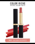 Loreal Paris Color Riche Intense Volume Matte Lipstick - 103 Blush Audace, Hyaluronic Acid, Matte Finish, Volume Enhancing Loreal Paris Color Riche Matte Lipstick - Blush Audace Loreal Paris Color Riche, Matte Lipstick, Hyaluronic Acid Lipstick, Volume Enhancing Lip Color, Blush Audace Lipstick, Long Lasting Lip Color, Moisturizing Lipstick, Matte Finish Lipstick, Lip Care, Beauty Essentials, Makeup, Lip Products