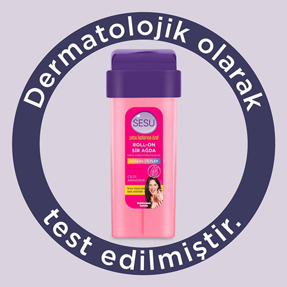 Sesu Roll-On Wax for Hair Removal - Gentle, Easy & Dermatologically Tested - 3.38 fl oz Sesu Roll-On Wax - Easy Hair Removal for Sensitive Skin Roll-On Wax, Hair Removal Wax, Sensitive Skin Hair Removal, Easy Hair Removal, Dermatologically Tested Wax, BubbleGum Fragrance, Hair Removal for Sensitive Skin, Waxing for Women, Smooth Skin, Hair Removal Products, Beauty Essentials, Skincare, Personal Care