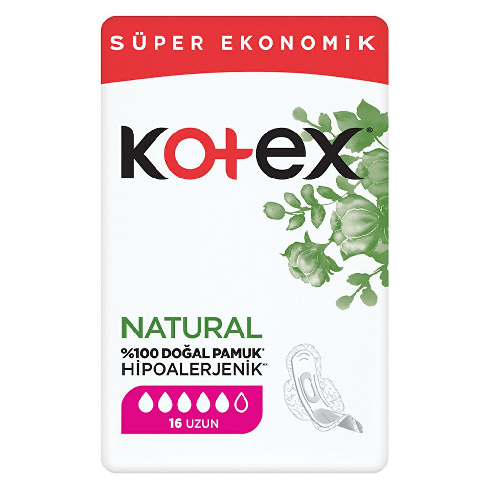 Kotex Natural Ultra Quadro Sanitary Pads - Hypoallergenic, Chemical-Free, Eco-Friendly Menstrual Protection - view 2