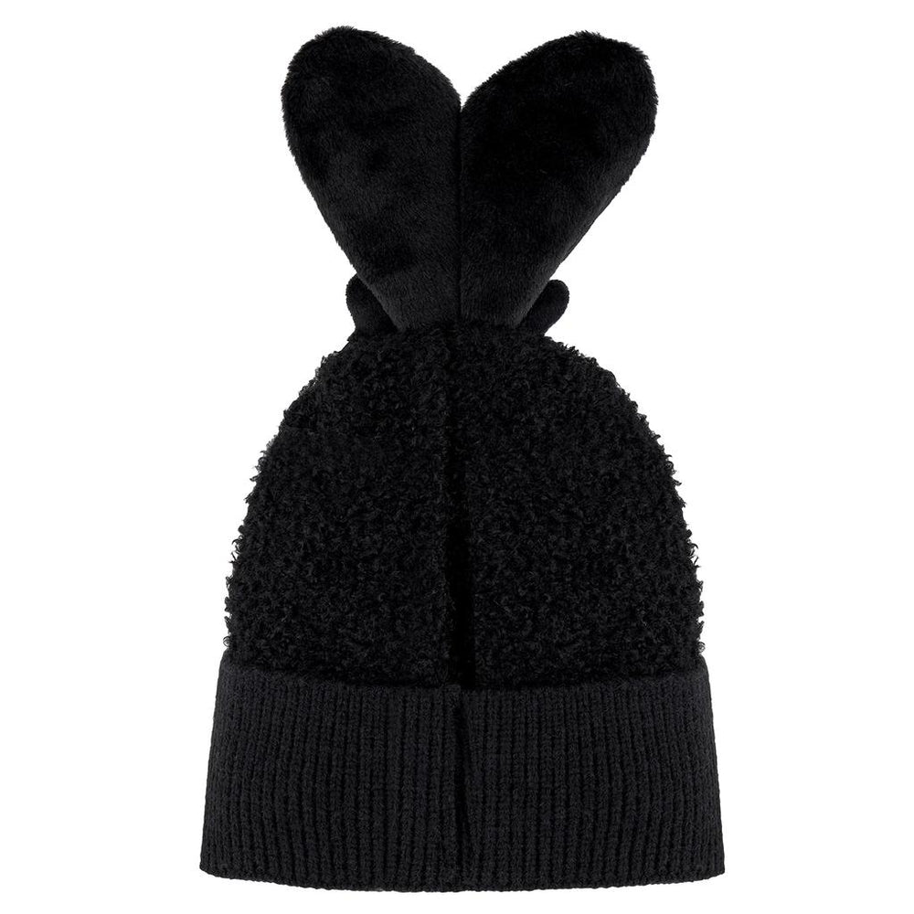 Eklips Kids Black Beanie with Cute Ears 1 pc