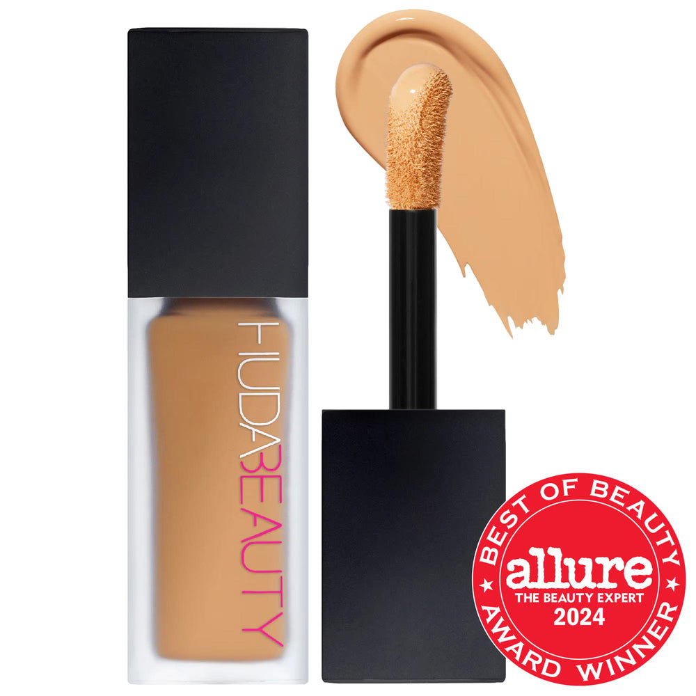 Huda Beauty #FauxFilter Waterproof Matte Concealer: Full Coverage, Buildable, Transfer-Proof, Vegan & Cruelty-Free Long Lasting Perfection Huda Beauty Waterproof Matte Concealer | Full Coverage & Vegan waterproof concealer, matte concealer, full coverage concealer, buildable concealer, transfer-proof concealer, fragrance-free concealer, vegan concealer, cruelty-free concealer, concealer for sensitive skin, long lasting concealer, concealer, makeup, face makeup, blemish concealer, dark circle concealer, matt