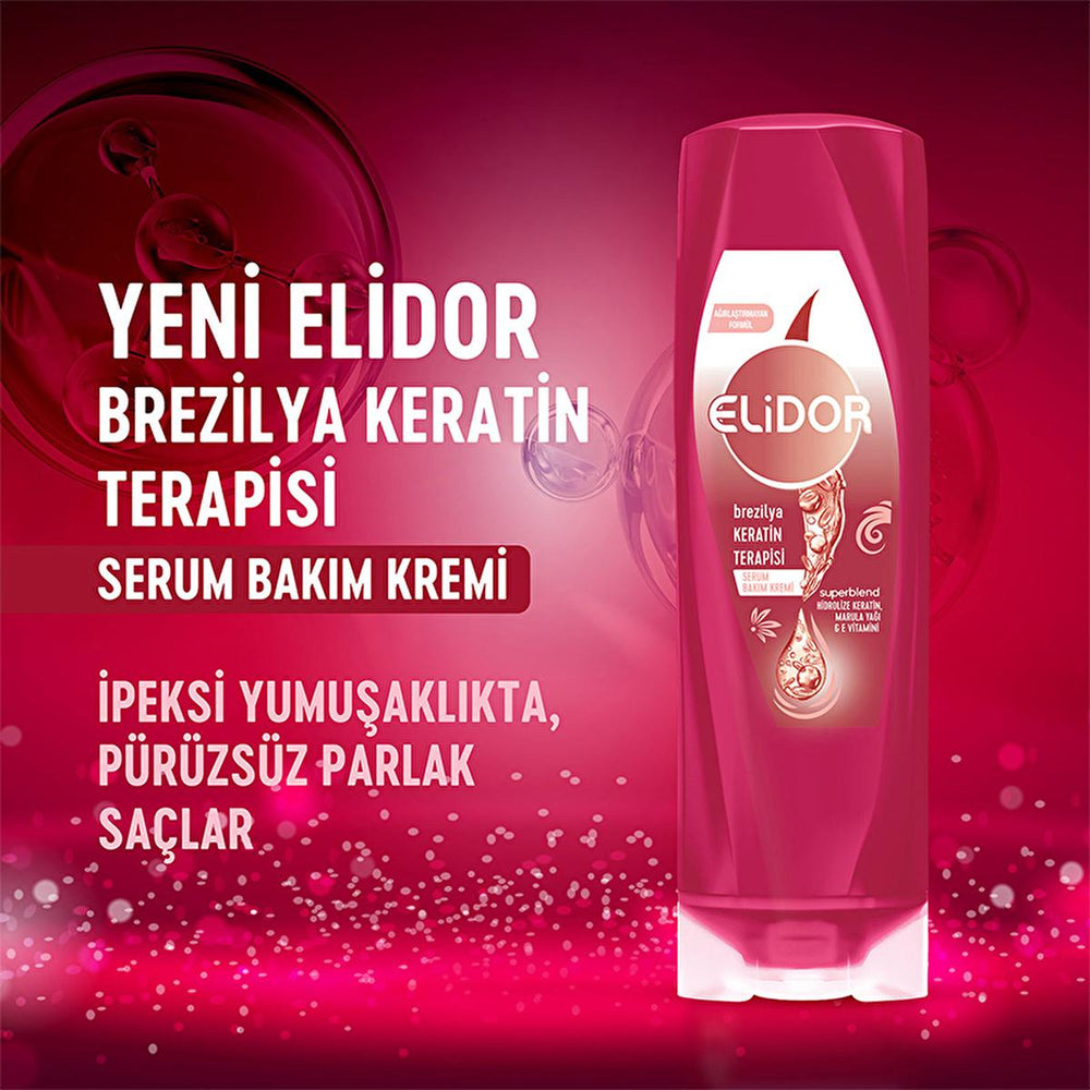 Elidor Brazilian Keratin Therapy Hair Serum - Nourishes, Smooths, and Adds Shine to Hair - 11.83 fl oz - view 4