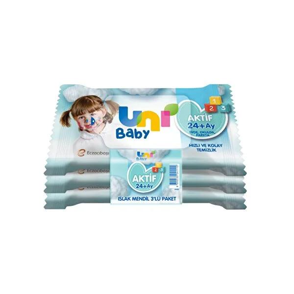 Uni Baby Aktif Islak Mendil 24+ Ay 3x15'li - Gentle Baby Wet Wipes for Sensitive Skin Uni Baby Aktif Wet Wipes for Sensitive Skin baby wet wipes, Uni Baby Aktif Islak Mendil, gentle baby wipes, pH balanced baby wipes, baby cleaning wipes, sensitive skin care, baby care products, Uni Baby products