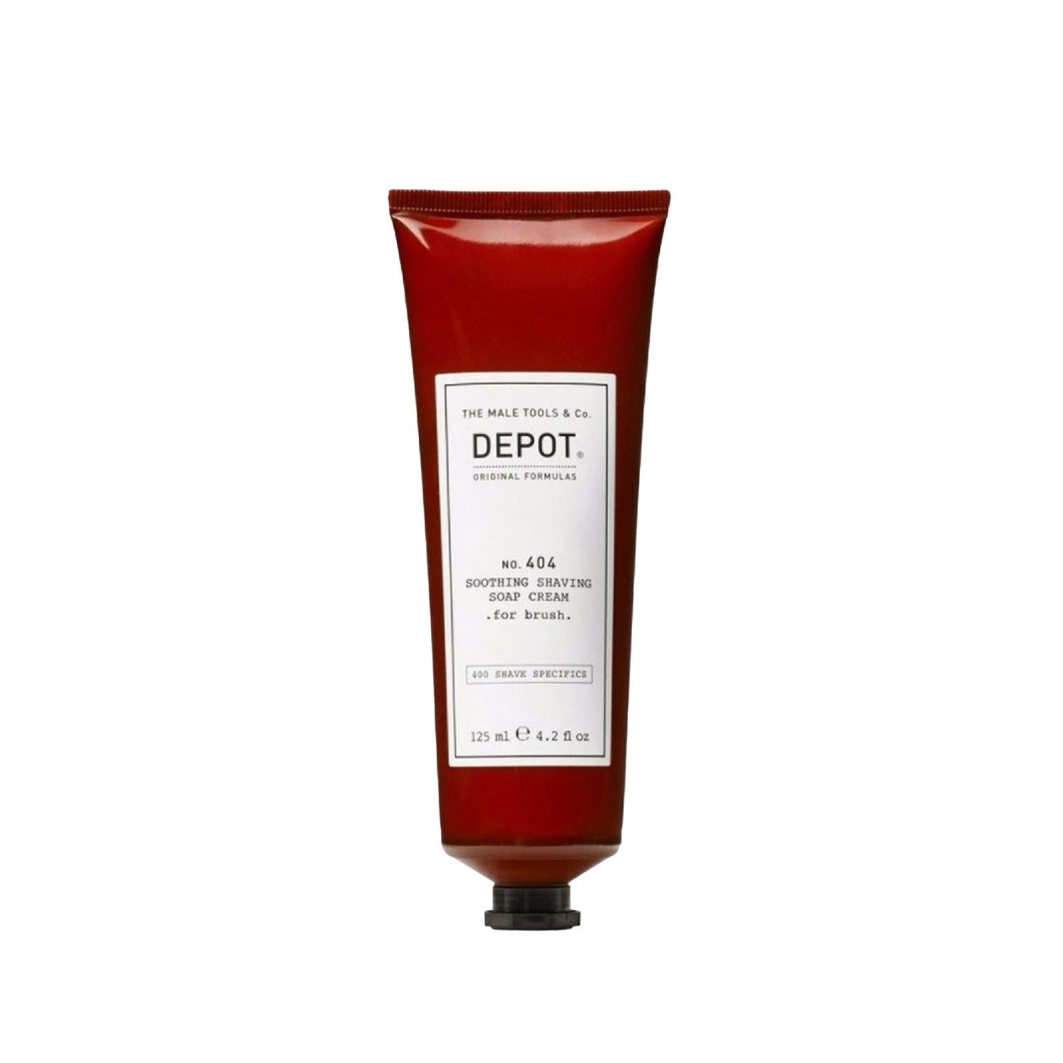 Depot No. 404 Soothing Shaving Cream for Sensitive Skin - 125ml, Men's Grooming Product Depot No. 404 Soothing Shaving Cream for Men shaving cream, soothing shave, sensitive skin care, moisturizing shave cream, men's grooming products, men's grooming, shaving products, skin care, grooming essentials, sensitive skin solutions, razor burn prevention, ingrown hair prevention, comfortable shave, daily shaving, men's skincare
