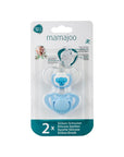 Mamajoo Orthodontic Pacifier for Infants - BPA-Free Silicone, 12 Months+, Blue Mamajoo Orthodontic Pacifier - BPA-Free, 12 Months+ orthodontic pacifier, BPA-free silicone pacifier, baby pacifier with storage case, sterilizable pacifier, TS 4270 / EN 1400 compliant pacifier, Mamajoo pacifier, infant pacifier, baby soothers, silicone pacifier, baby essentials, newborn gifts, baby shower gifts