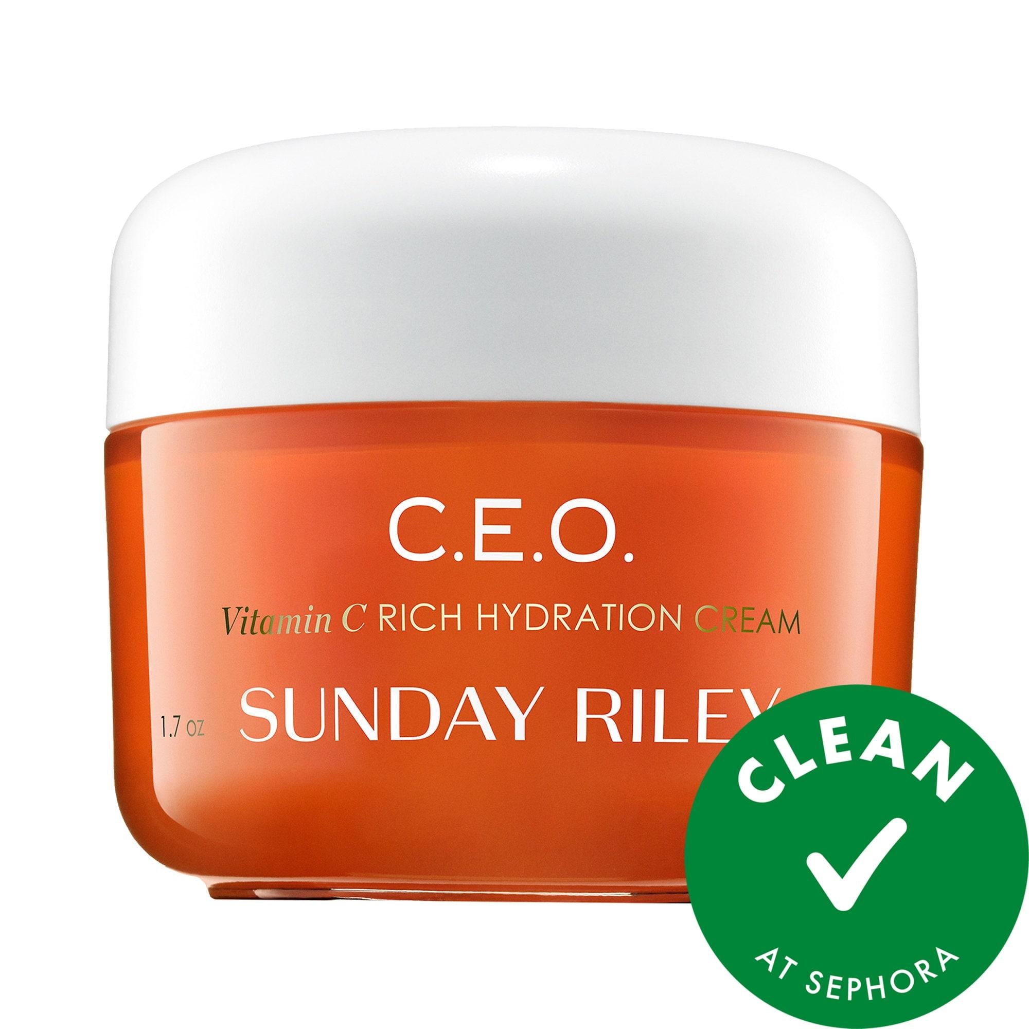 Sunday Riley C.E.O. Vitamin C Brightening Moisturizer: Hydrating Facial Cream for Anti-Aging, Uneven Skin Tone & Pollution Protection - Tetrahexyldecyl Ascorbate Sunday Riley Vitamin C Moisturizer | Brighten & Hydrate Vitamin C Moisturizer, Brightening Moisturizer, Anti-Aging Moisturizer, Hydrating Facial Cream, Uneven Skin Tone Treatment, Pollution Protection Skincare, Tetrahexyldecyl Ascorbate, Clean Beauty Moisturizer, Moisturizer for Sensitive Skin, Vitamin C face cream, facial moisturizer, hydrating cr