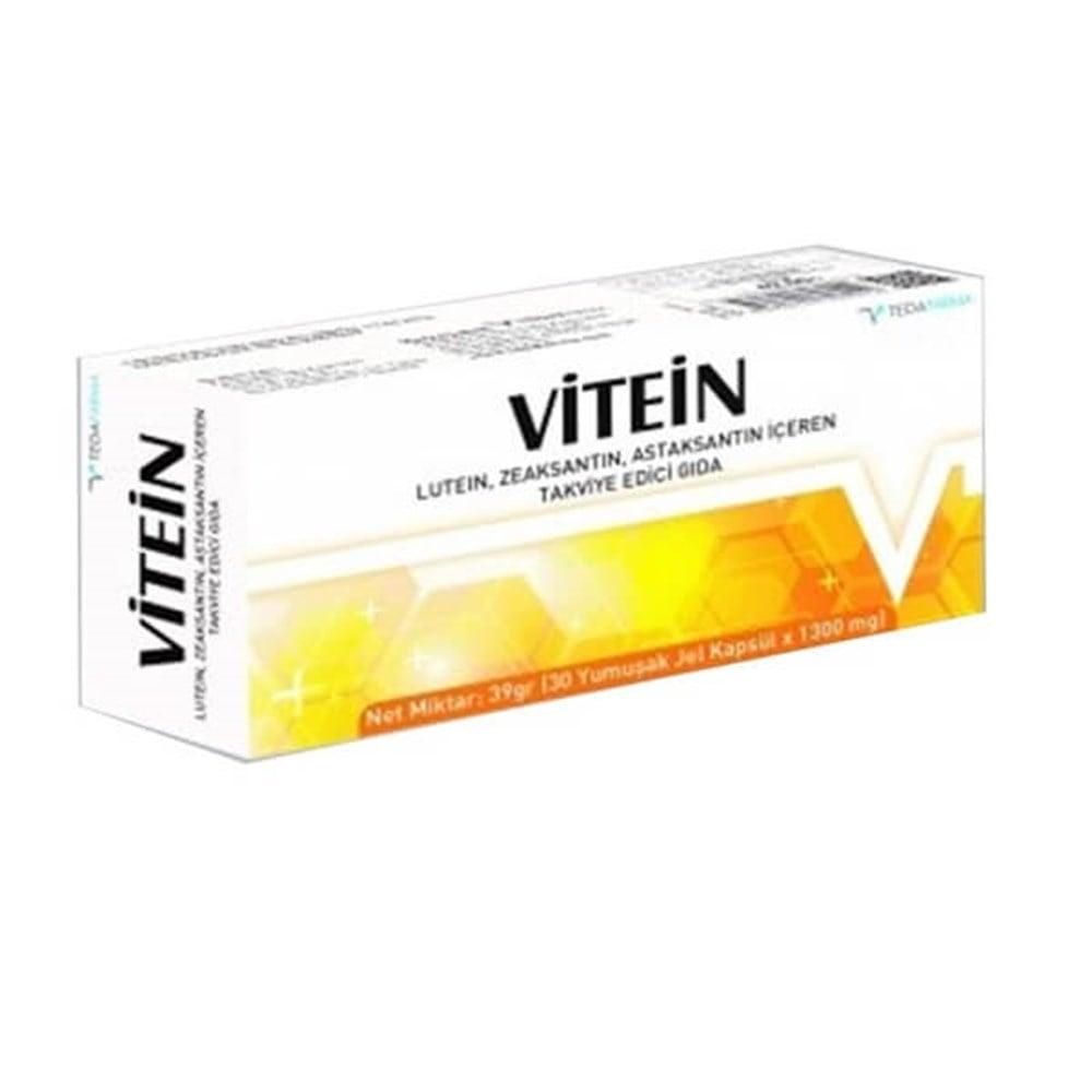 Vitein Omega-3, Lutein, and Astaxanthin Dietary Supplement Capsules for Eye Health and Antioxidant Support - 30 Capsules Vitein Omega-3 & Lutein Dietary Supplement - 30 Capsules Dietary Supplement, Omega-3 Supplement, Lutein Supplement, Astaxanthin Supplement, Eye Health Supplement, Antioxidant Supplement, Immune Support Supplement, Health Supplements, Wellness Products, Nutritional Support, Omega-3 Fatty Acids, Vitamins and Minerals