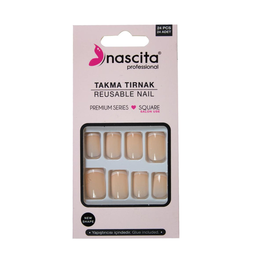 Nascita Nail Care Tool - Square French Cuticle Pusher for Precise Nail Hygiene and Manicure - Hair Accessories