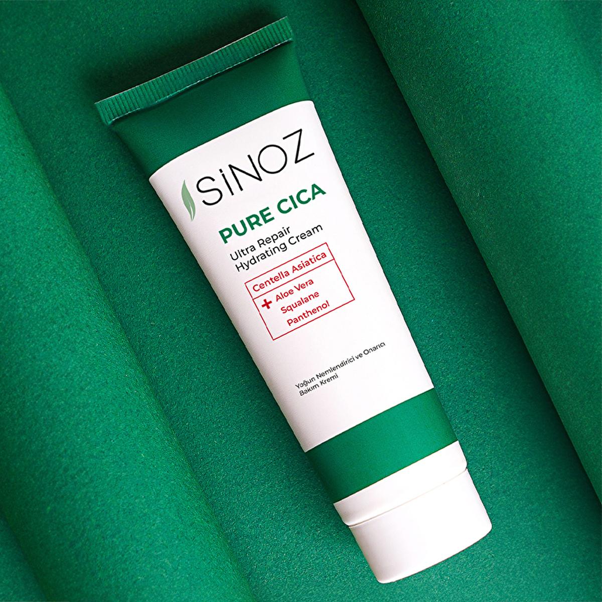 Sinoz Pure Cica Cream: Intensive Hydration & Repair - Soothing Centella Asiatica, Squalane & Aloe Vera - Sensitive Skin Moisturizer, Post-Procedure Care Sinoz Cica Cream: Soothe & Repair Skin - Sensitive Skin Moisturizer Cica cream, Centella Asiatica cream, Soothing moisturizer, Repairing skin cream, Sensitive skin moisturizer, Post tattoo care cream, Post shave balm, Post laser treatment cream, Squalane moisturizer, Aloe vera face cream, facial moisturizer, dry skin, irritated skin, redness relief, skin b