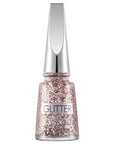 Flormar Glitter Yarı Saydam Simli Oje GL02 Pink Silver - Long-Lasting Nail Polish with Glittery Finish - view 2