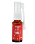 Vitago Vitamin B12 Spray: Fast Absorbing Methylcobalamin B12 Supplement for Energy, Immune Support & Fatigue Reduction - Sublingual, Sugar & Gluten-Free Vitago B12 Spray: Energy & Immune Support - Methylcobalamin Vitamin B12 Spray, Methylcobalamin B12, Sublingual B12, Vitamin B12 supplement, B12 for energy, B12 and B6 vitamins, B12 for fatigue, Fast absorbing B12, Vitamin B12, Methylcobalamin, Sublingual, Energy, Immune Support, Fatigue Reduction, Sugar-free, Gluten-free, Coloring-free, liquid supplement, B